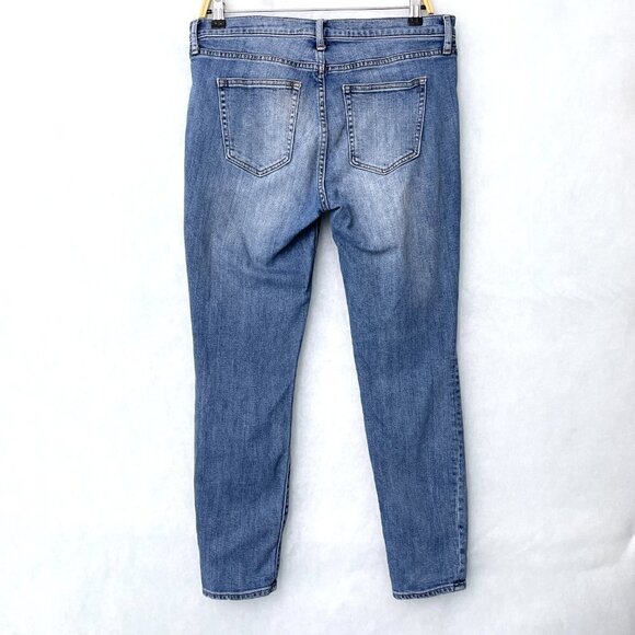 GAP 1969 Women's Jeans Authentic True Skinny Distressed Medium Wash size 30S - Picture 2 of 9